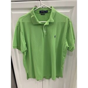 Polo Ralph Lauren Pima Stretch Mesh Lime Green Mens Shirt Size XL